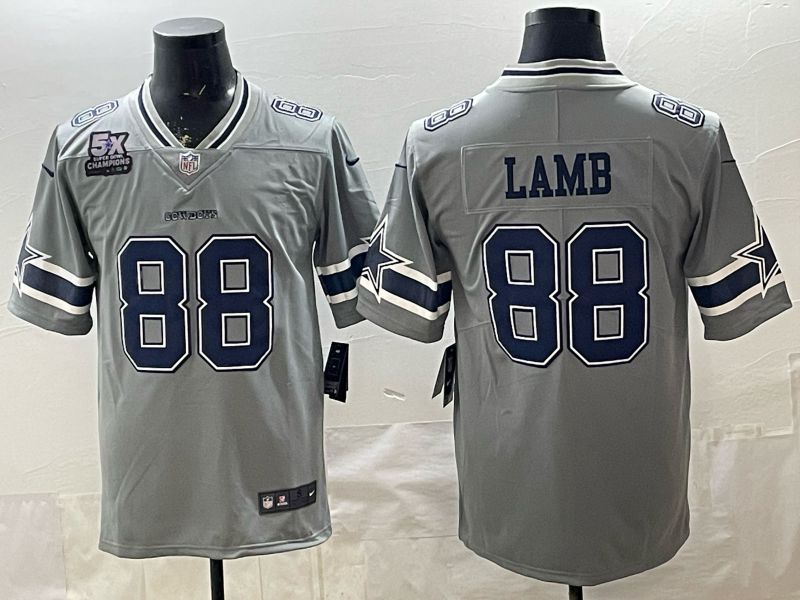 2026 Men Dallas Cowboys #88 Lamb Grey Nike Limited NFL Jersey style 006